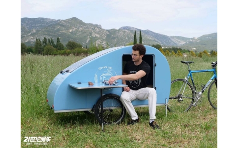 2.9万元起，54kg水滴房车的法式浪漫！Nirvana Van自行车移动小窝